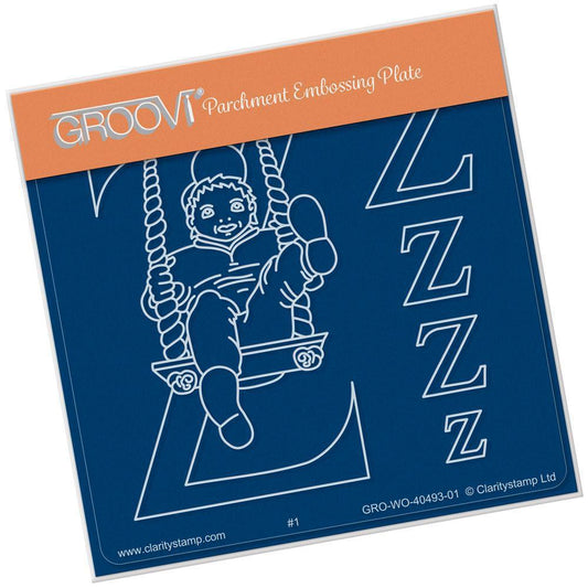 Nursery Rhyme 'Z' A6 Square Groovi Baby Plate