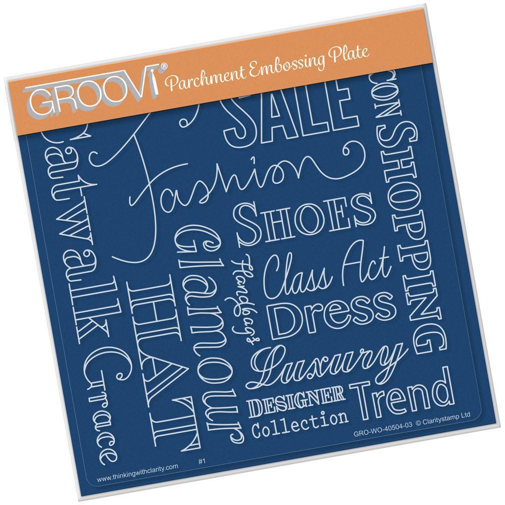 Fashion Phrases A5 Square Groovi Plate