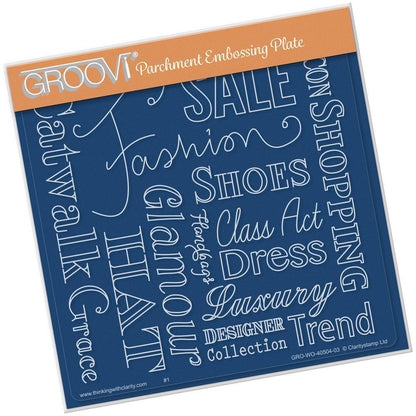 Fashion Phrases A5 Square Groovi Plate