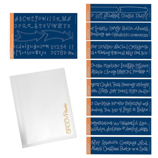 Word Chain Collection Groovi Border Plate & Mate Set + Groovi Border Folder