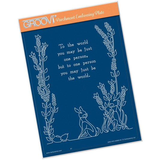 To the World Poetry Frame A5 Groovi Plate