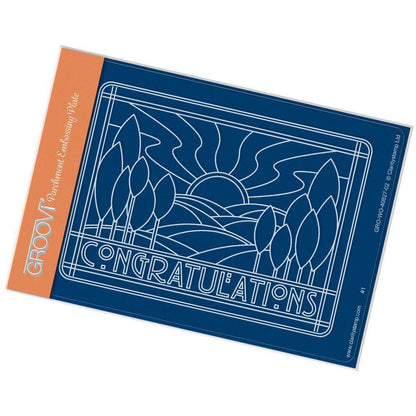Art Nouveau Congratulations A6 Groovi Plate