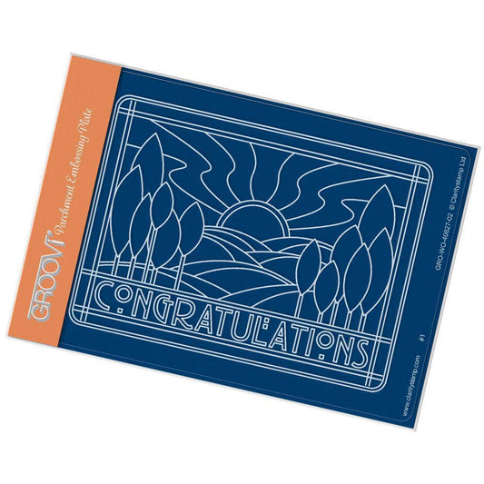 Art Nouveau Congratulations A6 Groovi Plate