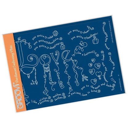 Linda's Love Dangles A5 Groovi Plate