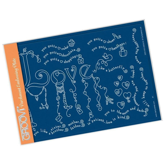 Linda's Love Dangles A5 Groovi Plate