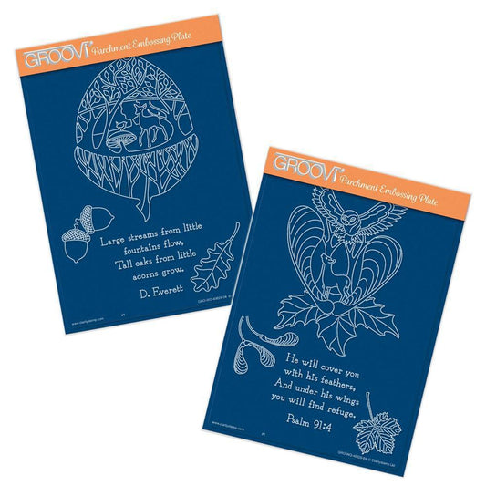 Sycamore & Acorn Poetry A5 Groovi Plate Set