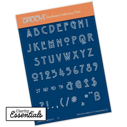 Art Nouveau Alphabet A6 Groovi Plate