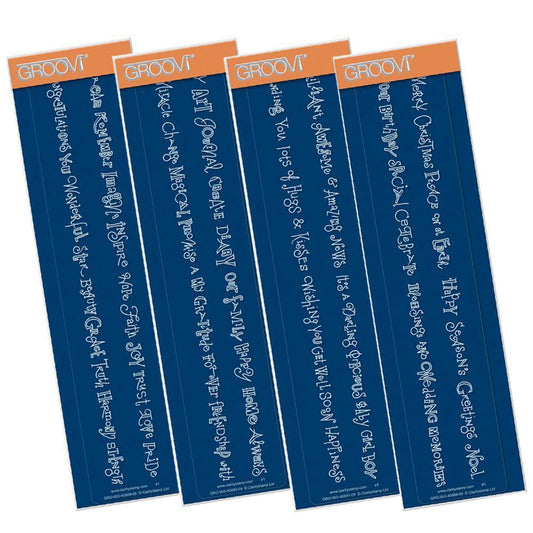 Mini Word Chains Collection Groovi Border Plate Set