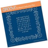 Josie's Floral Frame & Alphabet A5 Square Groovi Plate