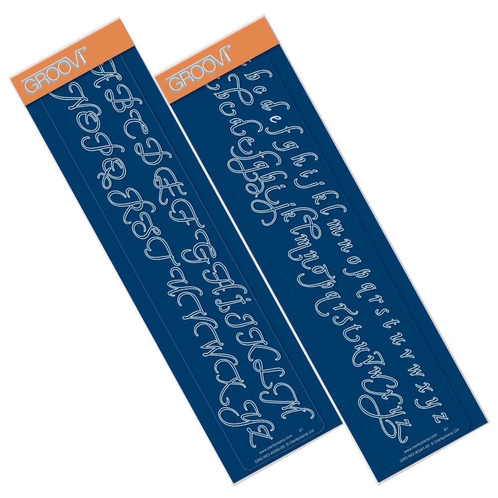 Queen's Calligraphy Alphabet Groovi Border Plate Set