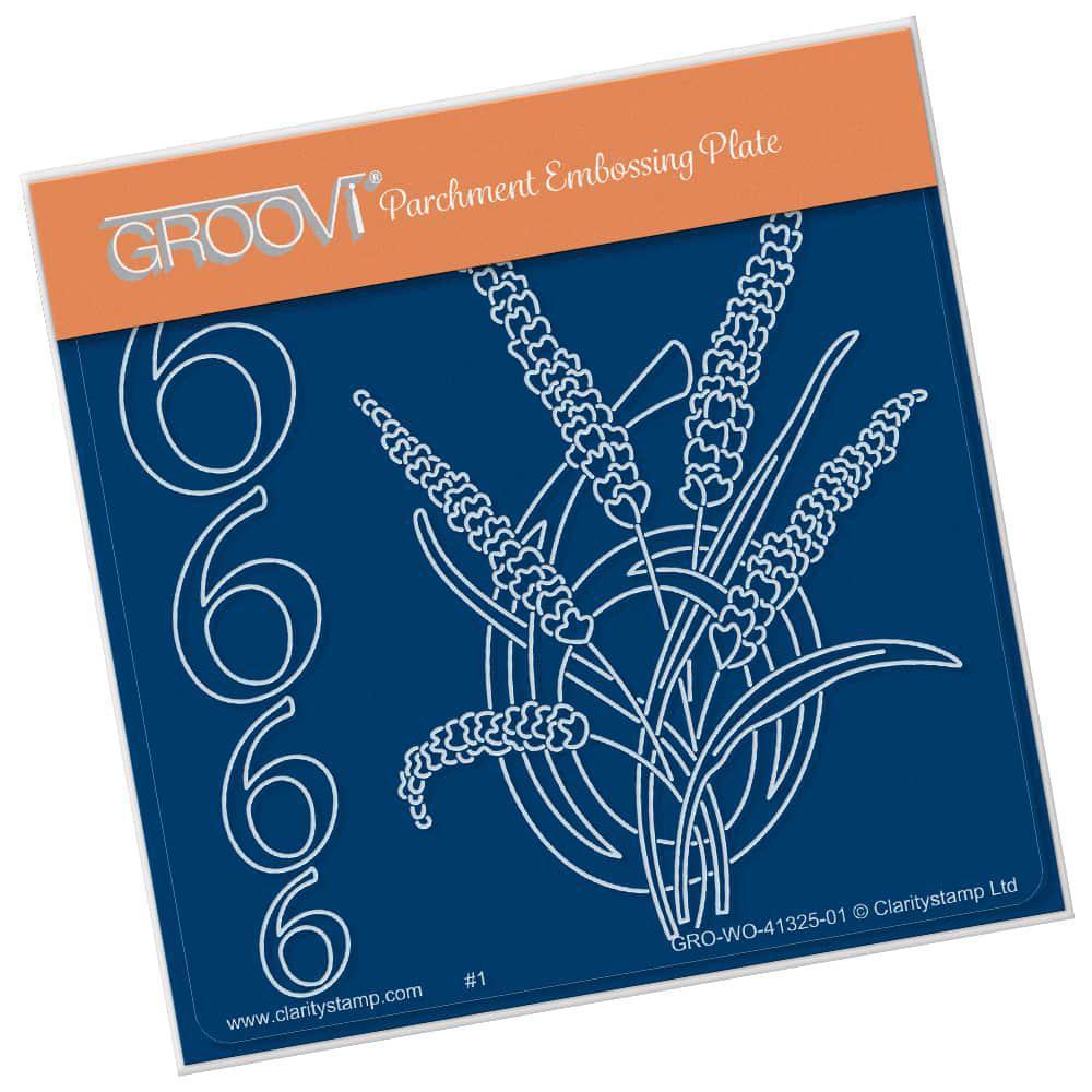 Floral Numbers - 6 A6 Square Groovi Plate