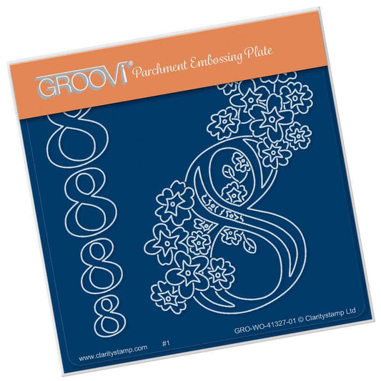 Floral Numbers - 8 A6 Square Groovi Plate