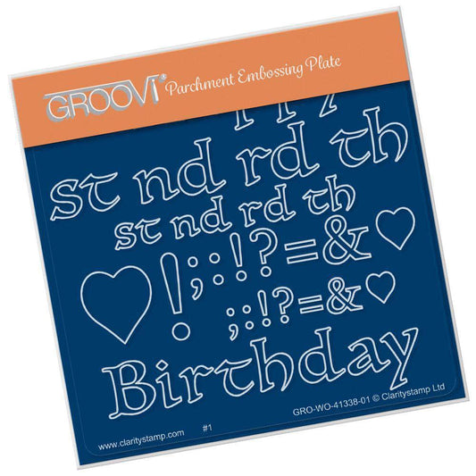 Floral Numbers Complimentary A6 Square Groovi Plate