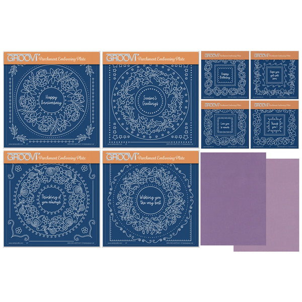 Delightful Floral Frames A5 Square & A6 Square Groovi Plate & Parchmen