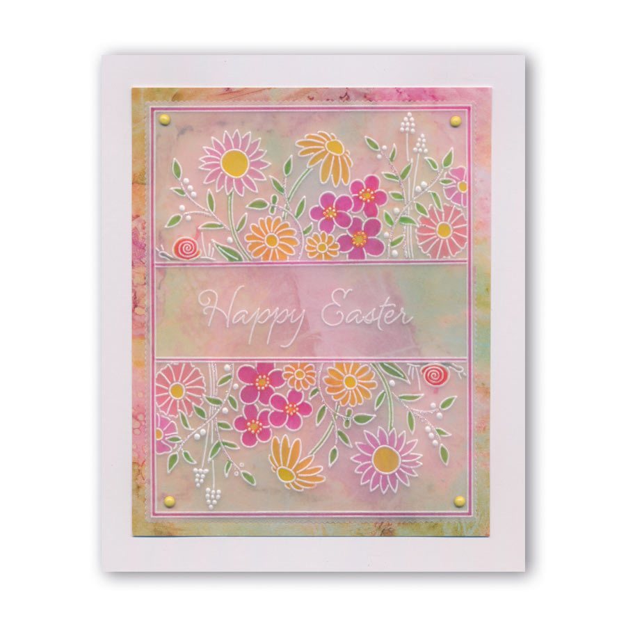 Daisy & Grass A6 Groovi Plate