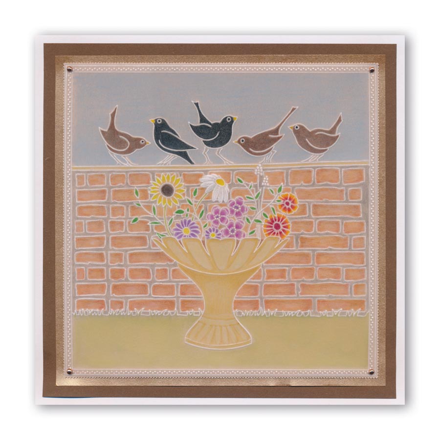 Daisy & Grass A6 Groovi Plate