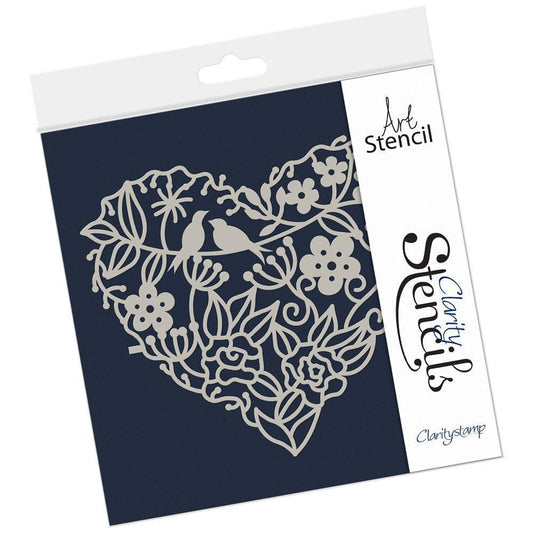 Garden Heart Frameless Stencil