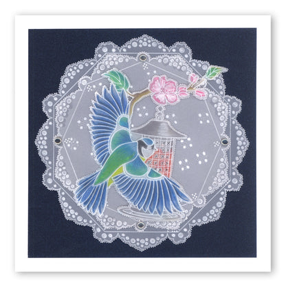 Garden Birds A6 Square Groovi Baby Plate Set