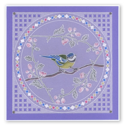 Garden Birds A6 Square Groovi Baby Plate Set