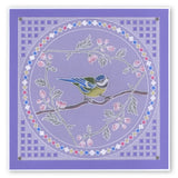 Small Garden Bird With Branch A6 Square Groovi Baby Plate