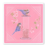Small Garden Bird With Feeder A6 Square Groovi Baby Plate