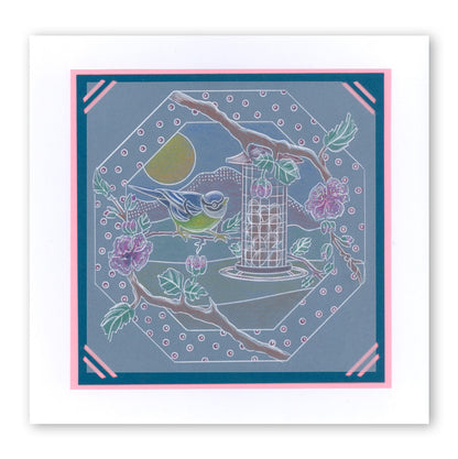 Garden Birds A6 Square Groovi Baby Plate Set