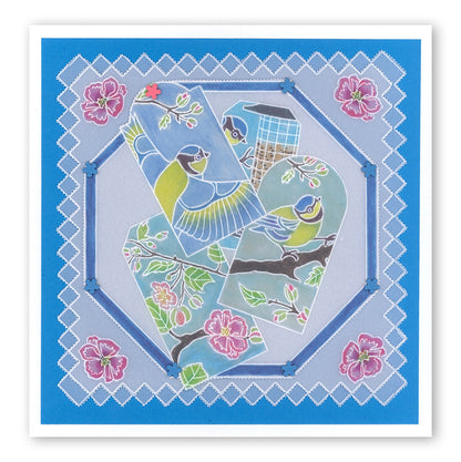 Garden Birds A6 Square Groovi Baby Plate Set