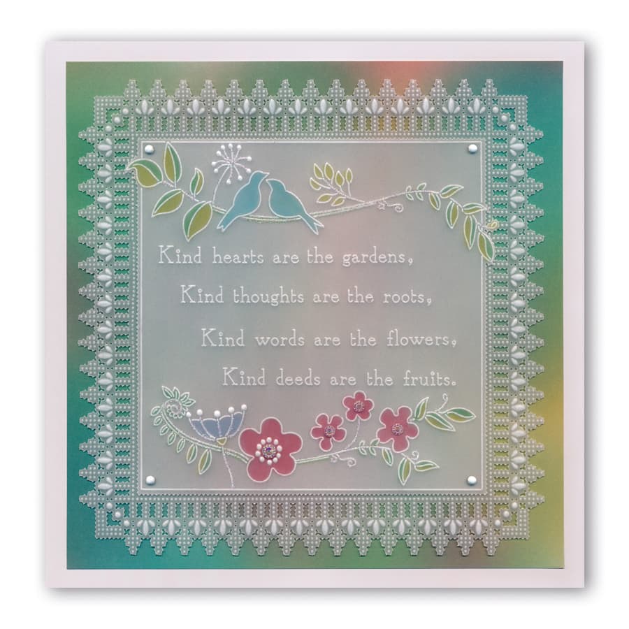 Garden Heart A5 Square Groovi Plate