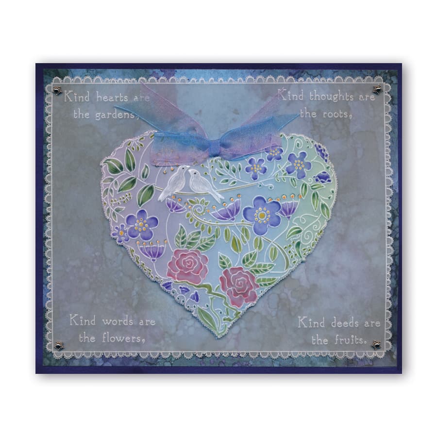 Garden Heart A5 Square Groovi Plate