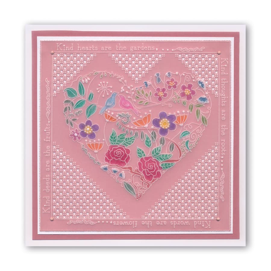 Garden Heart A5 Square Groovi Plate