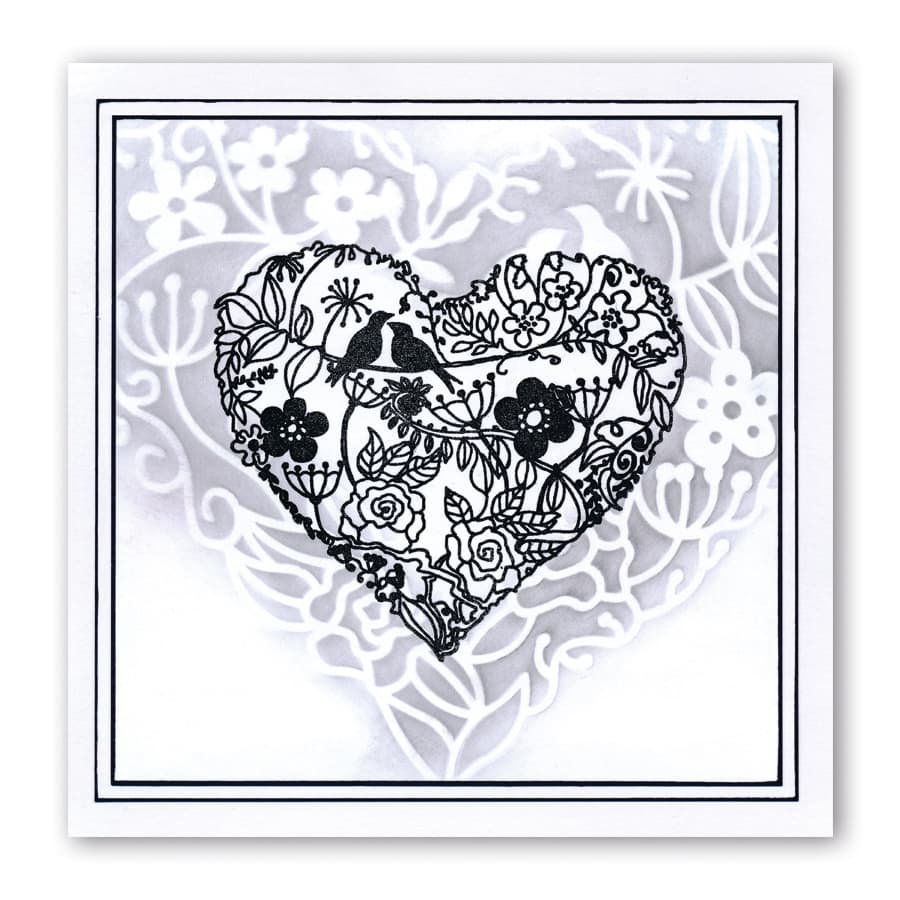 Garden Heart A5 Stamp Set