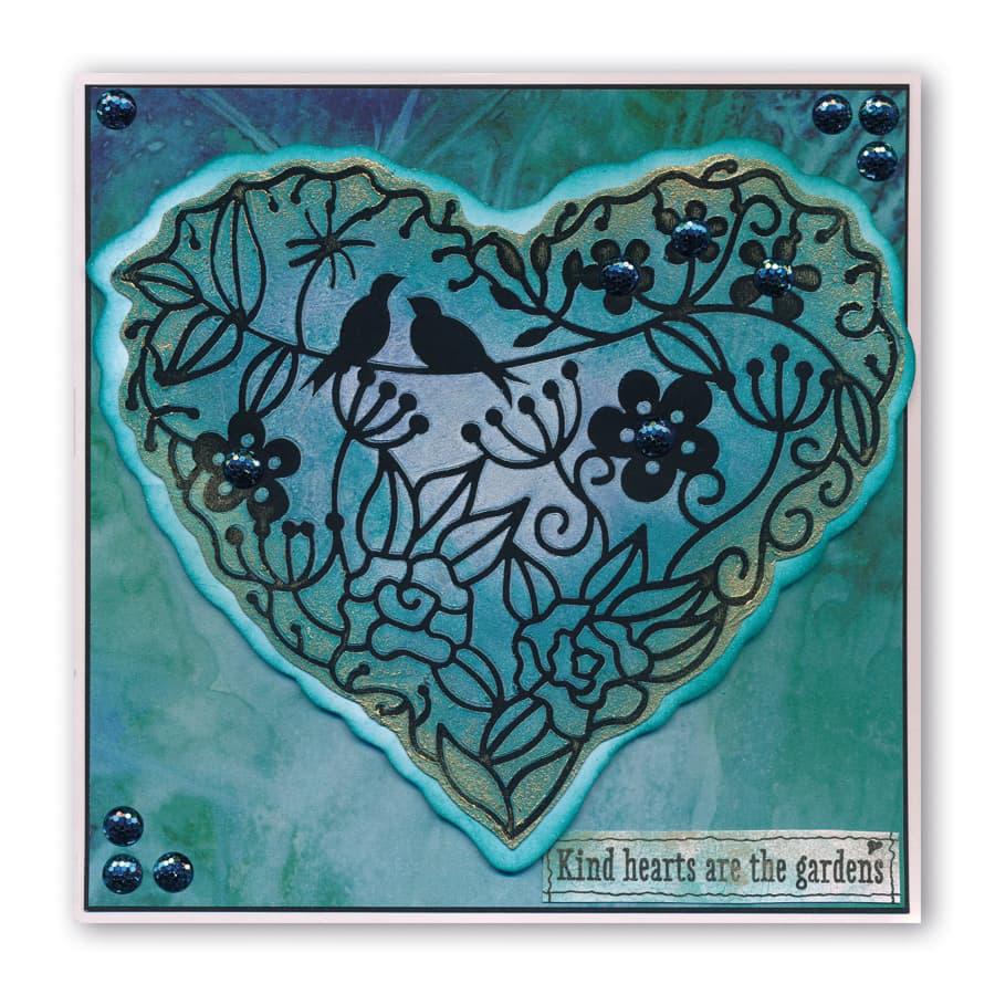 Garden Heart Frameless Stencil