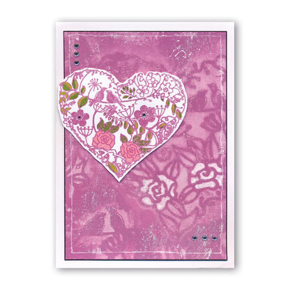 Garden Heart A5 Stamp & Stencil Collection