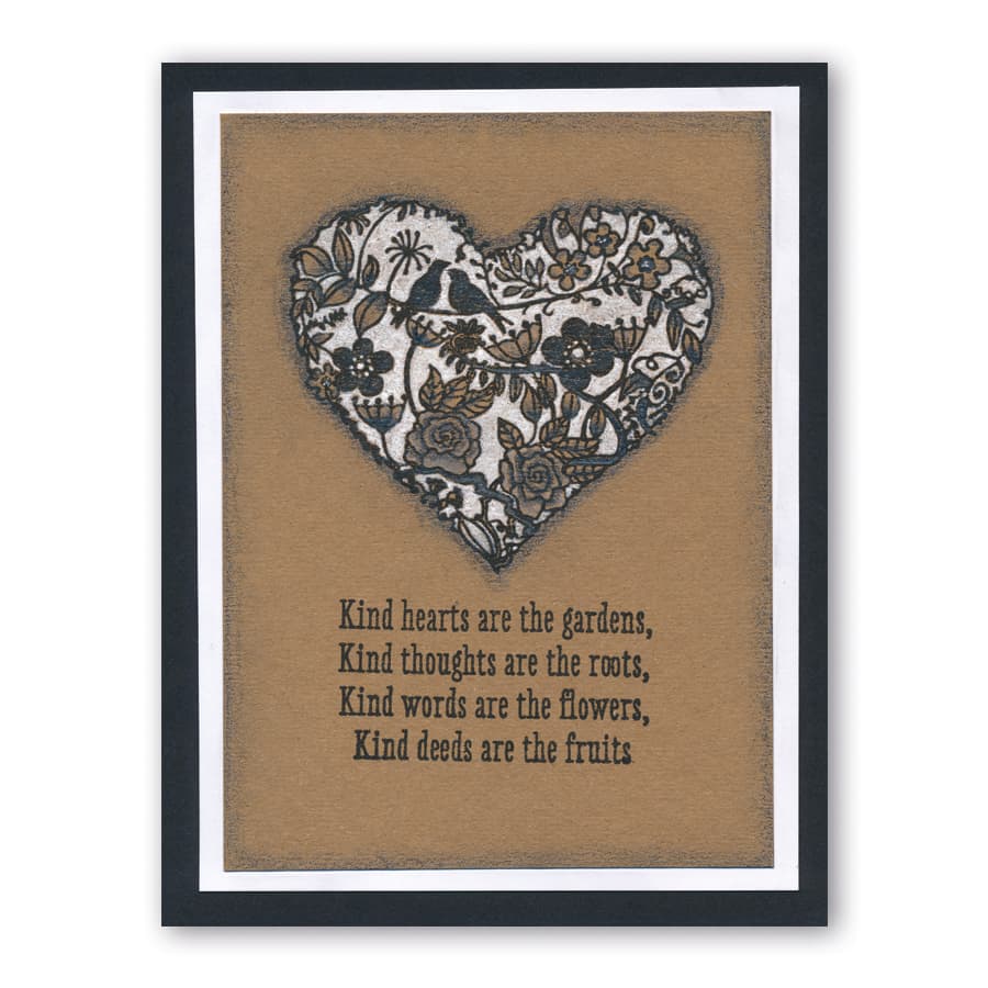 Garden Heart A5 Stamp Set