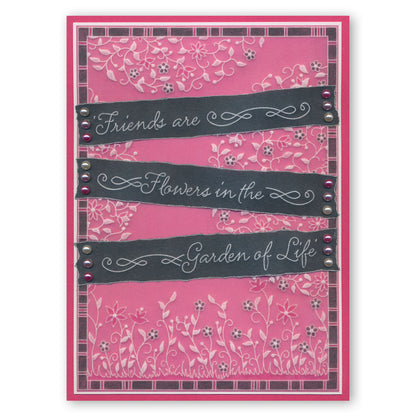 Friends Are Like Flowers A5 Square Groovi Plate