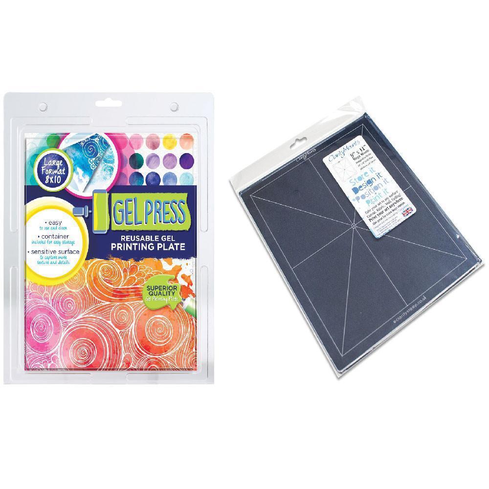 8" x 10" Gel Press Printing Plate & 9" x 11" Mega Mount