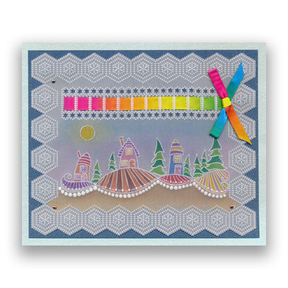 Barbara's SHAC Funky Houses A5 Square Groovi Plate