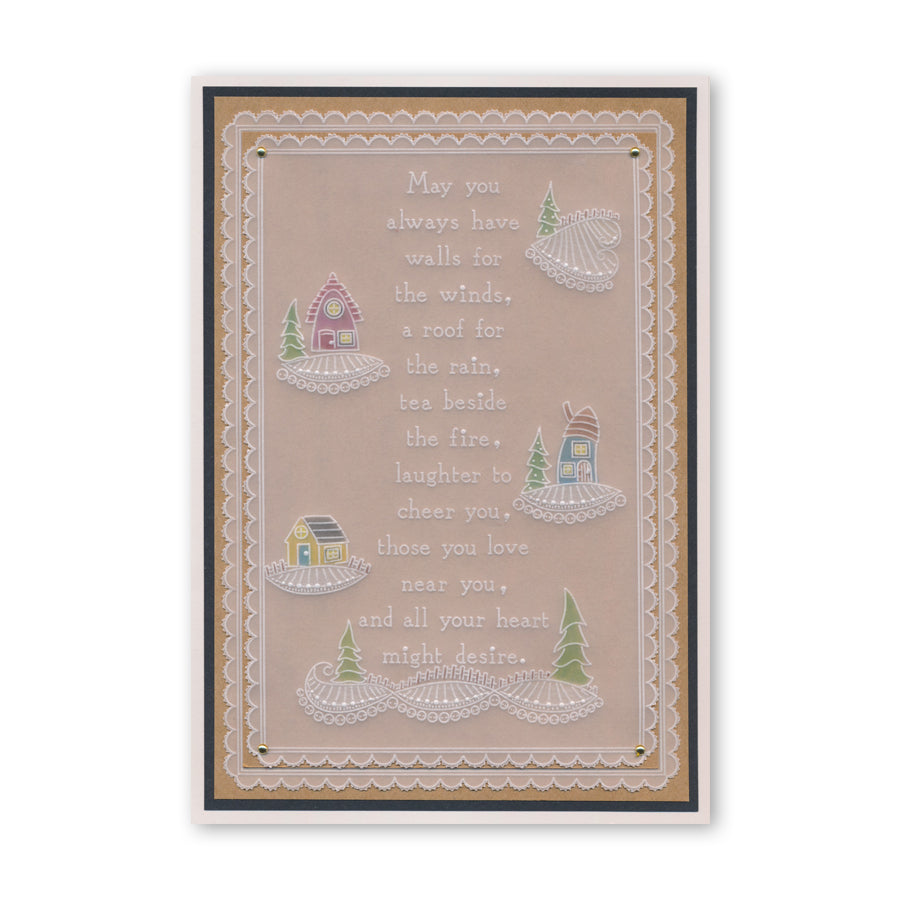 Barbara's SHAC Funky Houses A5 Square Groovi Plate