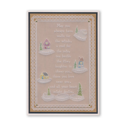 Barbara's SHAC Funky Houses A5 Square Groovi Plate