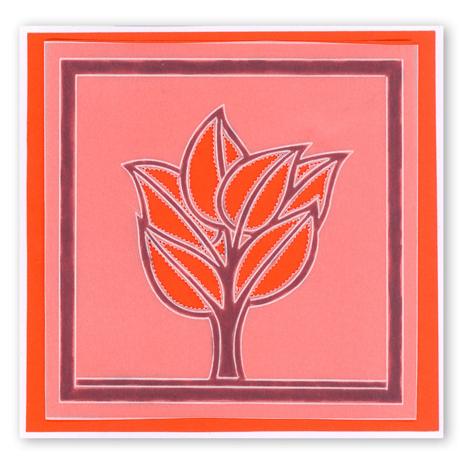 Abstract Trees A6 Square Groovi Baby Plate Set