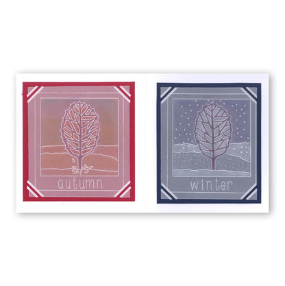 Abstract Trees A6 Square Groovi Baby Plate Set