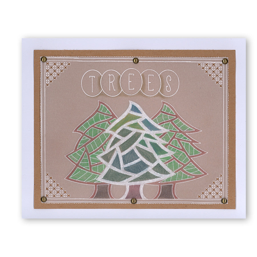Abstract Trees A6 Square Groovi Baby Plate Set