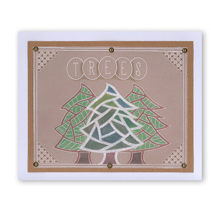 Abstract Trees A6 Square Groovi Baby Plate Set