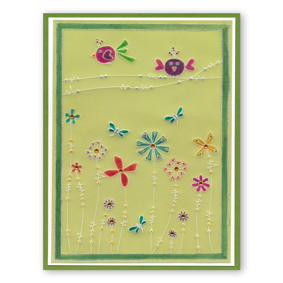 Tina's Doodle Flowers A6 Groovi Plate Set