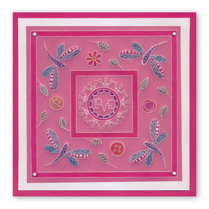 Tina's Doodle Flowers A6 Groovi Plate Set