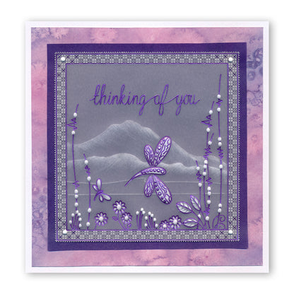 Tina's Doodle Flowers 1 A6 Groovi Plate