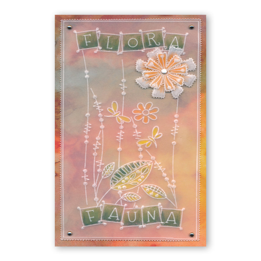 Tina's Doodle Flowers 2 A6 Groovi Plate