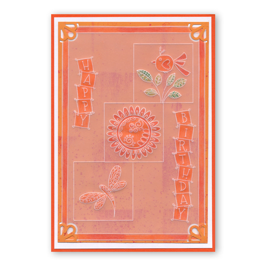 Tina's Doodle Flowers 2 A6 Groovi Plate