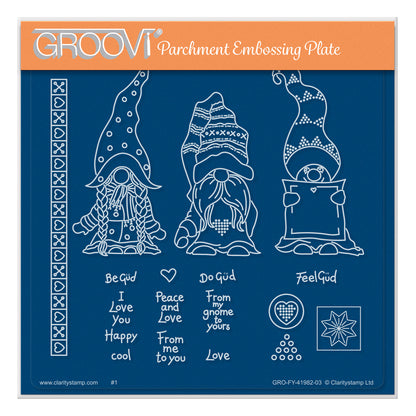 Barbara's Güd Gnomes A5 Square Groovi Plate