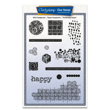 Happy - Grunge Elements A5 Stamp Set